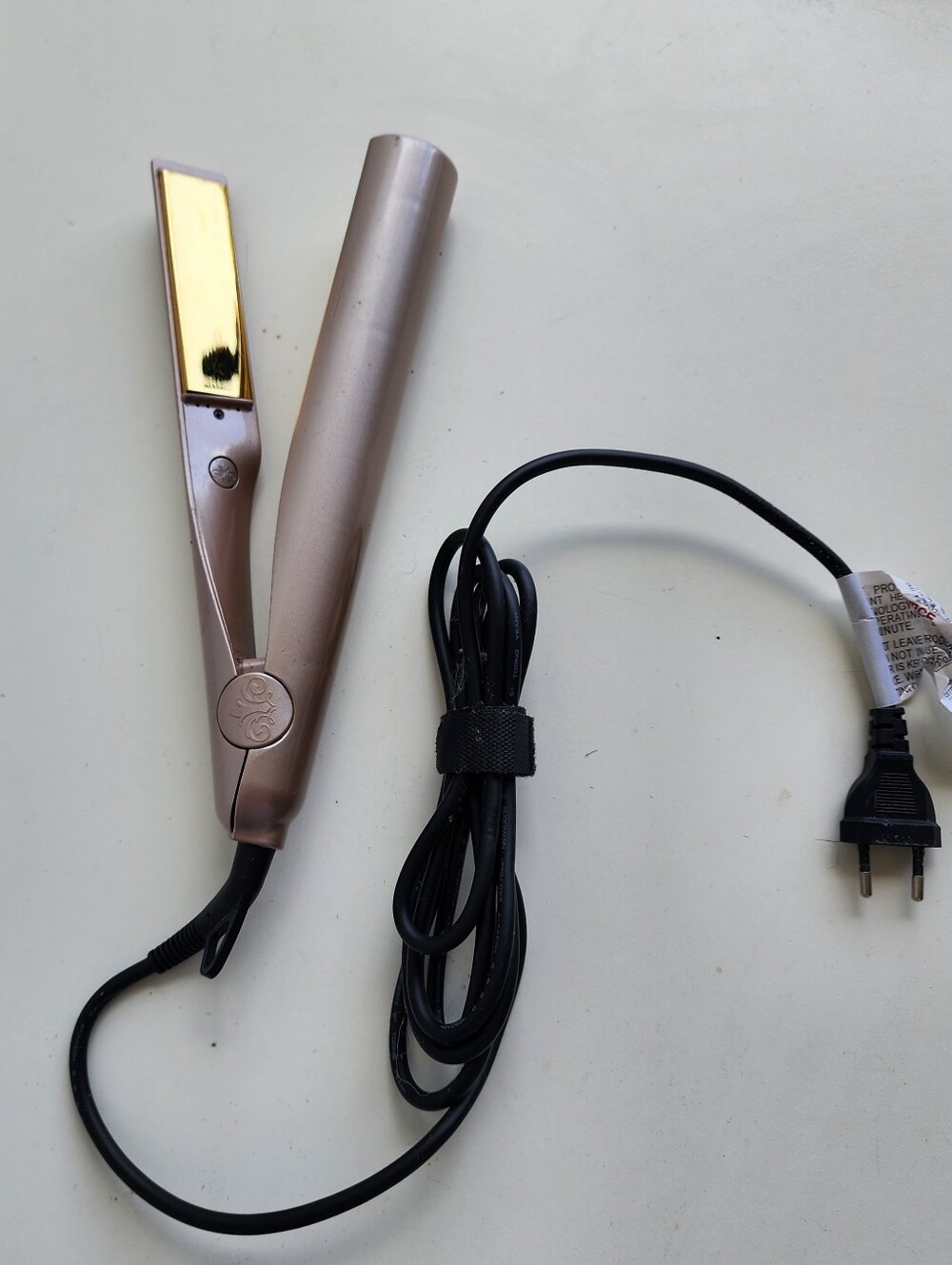220V Tyme Iron Pro 2-in-1 Hair Curler and Straightener Rose Gold European Plug